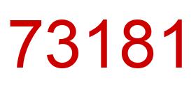 Número 73181 imagen rojo
