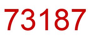 Número 73187 imagen rojo