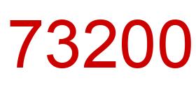 Número 73200 imagen rojo