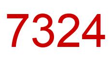 Number 7324 red image