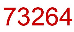 Number 73264 red image