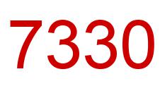 Number 7330 red image