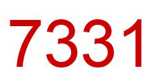 Number 7331 red image
