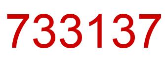 Number 733137 red image