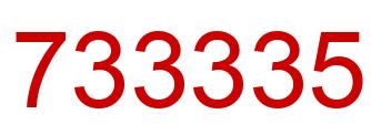 Number 733335 red image