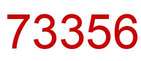 Number 73356 red image