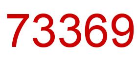 Number 73369 red image