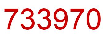 Number 733970 red image