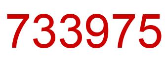 Number 733975 red image