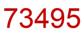 Number 73495 red image