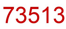 Number 73513 red image