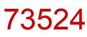 Number 73524 red image
