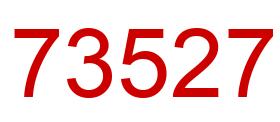 Number 73527 red image