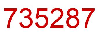 Número 735287 imagen rojo