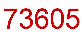 Number 73605 red image