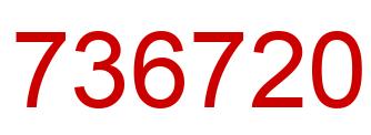 Number 736720 red image