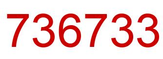 Number 736733 red image