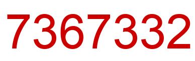 Número 7367332 imagen rojo