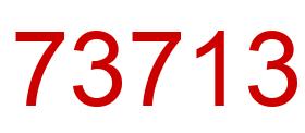 Number 73713 red image