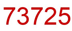 Number 73725 red image
