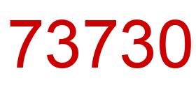 Número 73730 imagen rojo