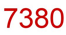 Number 7380 red image