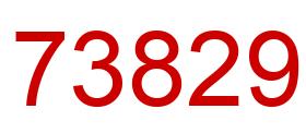 Number 73829 red image