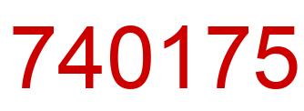 Number 740175 red image