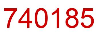 Number 740185 red image