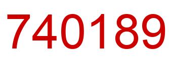 Number 740189 red image