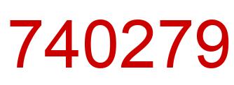 Number 740279 red image