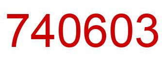 Número 740603 imagen rojo