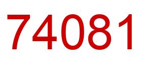 Number 74081 red image