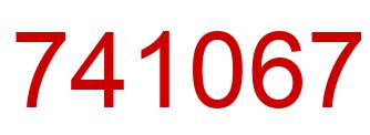 Number 741067 red image