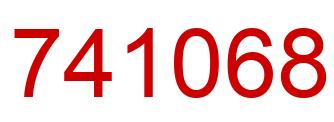 Number 741068 red image