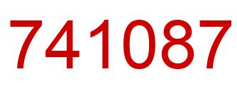 Number 741087 red image