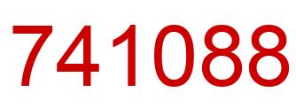 Number 741088 red image