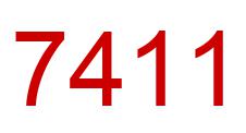 Number 7411 red image