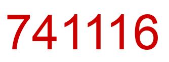 Number 741116 red image
