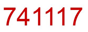 Number 741117 red image