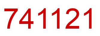 Number 741121 red image