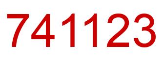 Number 741123 red image