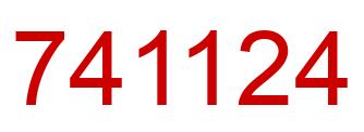 Number 741124 red image