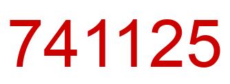 Number 741125 red image