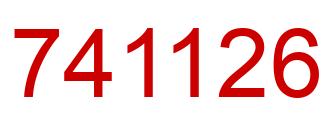 Number 741126 red image