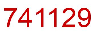 Number 741129 red image