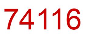 Número 74116 imagen rojo