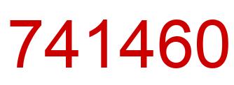 Number 741460 red image