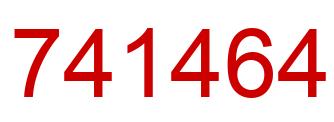 Number 741464 red image