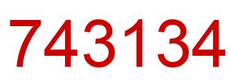 Number 743134 red image